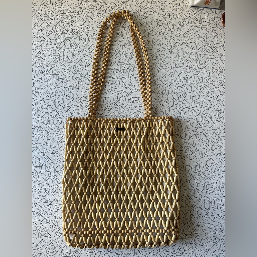 Billabong wood beaded purse